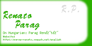 renato parag business card